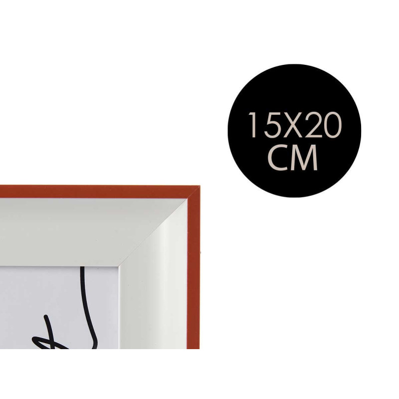 PORTEPHOTOS 15X20 BLANC ET ROUGE