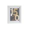 PORTAFOTO PARED MADERA PASPARTU 15X20CM BLANCO