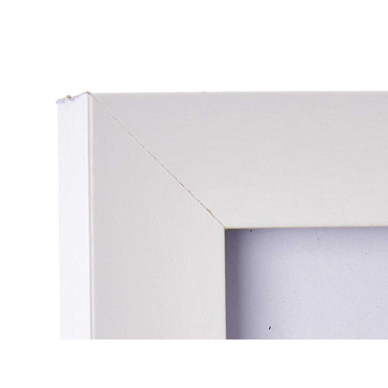 PORTAFOTO PARED MADERA PASPARTU 18X24CM BLANCO
