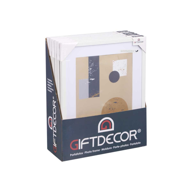 PORTEPHOTO MUR BOIS PASSE-PARTOUT 30X40CM BLANC