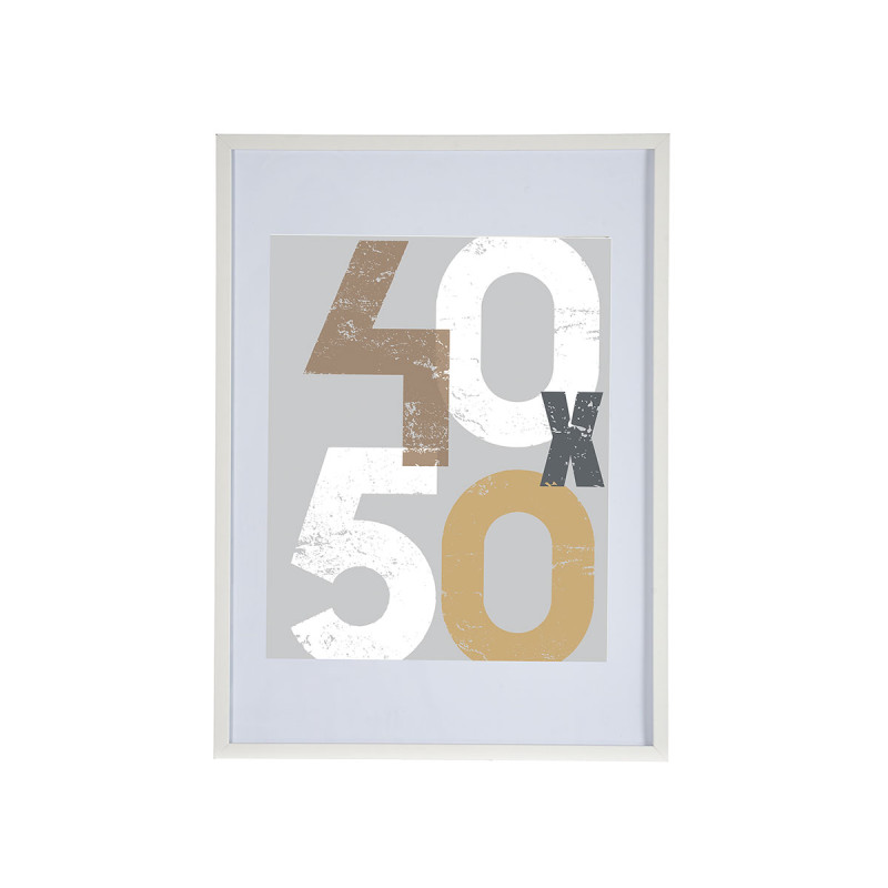 PORTEPHOTO MUR BOIS PASSE-PARTOUT 40X50CM BLANC