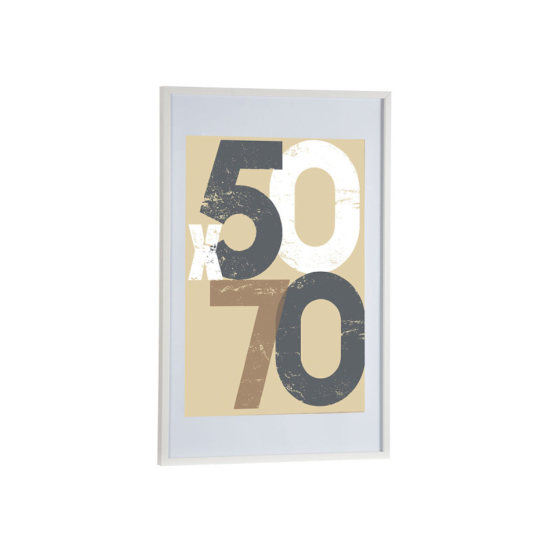 MOLDURA MADEIRA PAREDE PASSE-PARTOUT 50X70CM BRANC