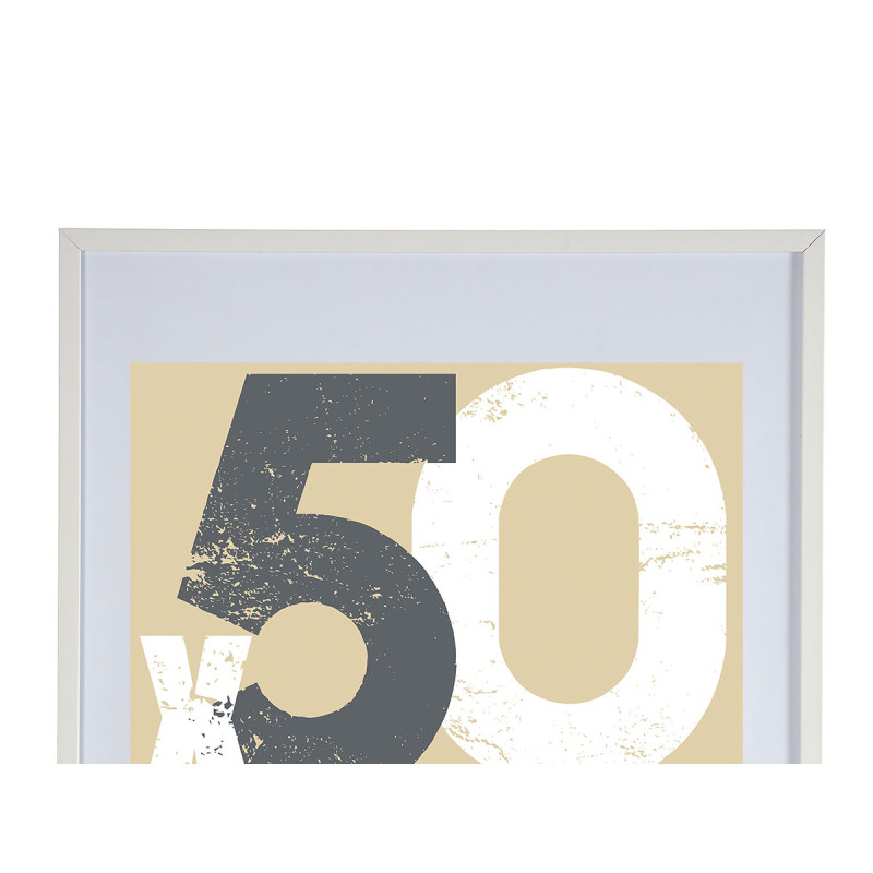 PORTEPHOTO MUR BOIS PASSE-PARTOUT 50X70CM BLANC