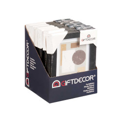 PORTAFOTO PARED MADERA PASPARTU 10X15CM NEGRO
