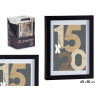 PORTEPHOTO MUR BOIS PASSE-PARTOUT 15X20CM NOIR 