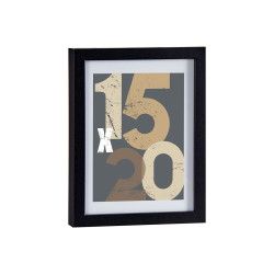 PORTAFOTO PARED MADERA PASPARTU 15X20CM NEGRO