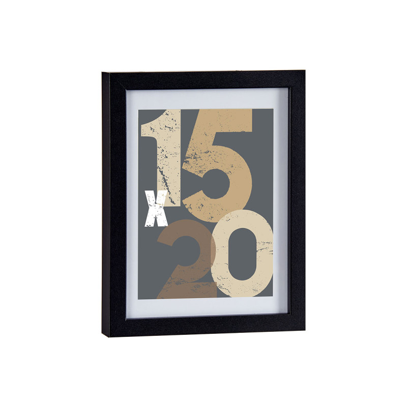 PORTEPHOTO MUR BOIS PASSE-PARTOUT 15X20CM NOIR 