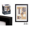 PORTAFOTO PARED MADERA PASPARTU 18X24CM NEGRO