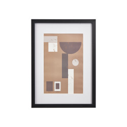 PORTAFOTO PARED MADERA PASPARTU 21X30CM NEGRO