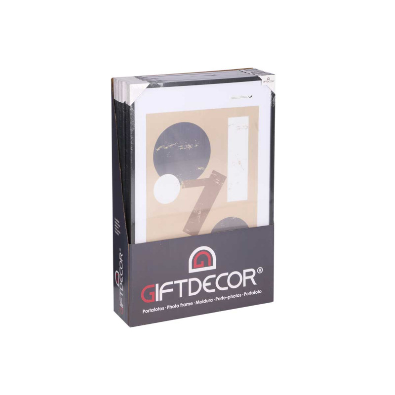 PORTEPHOTO MUR BOIS PASSE-PARTOUT 60X90CM NOIR 