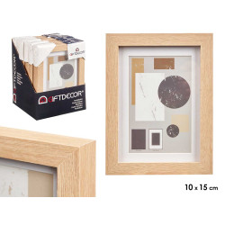 PORTEPHOTO MUR BOIS PASSE-PARTOUT 10X15CM NATUREL 