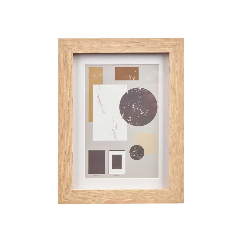 PORTEPHOTO MUR BOIS PASSE-PARTOUT 10X15CM NATUREL 