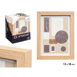 PORTEPHOTO MUR BOIS PASSE-PARTOUT 13X18CM NATUREL 