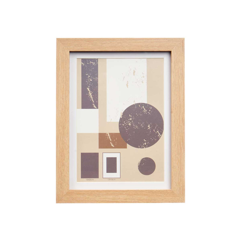 PORTAFOTO PARED MADERA PASPARTU 13X18CM NATURAL