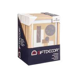 PORTAFOTO PARED MADERA PASPARTU 18X24CM NATURAL