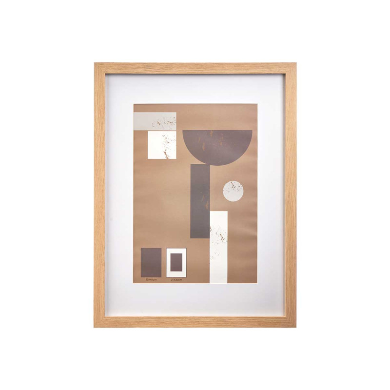 PORTEPHOTO MUR BOIS PASSE-PARTOUT 21X30CM NATUREL 