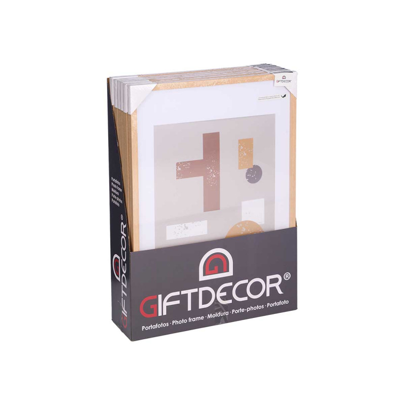 PORTEPHOTO MUR BOIS PASSE-PARTOUT 40X50CM NATUREL 