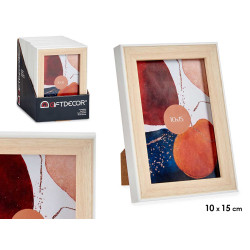 10X15CM WHITE WOOD PHOTOFRAME 