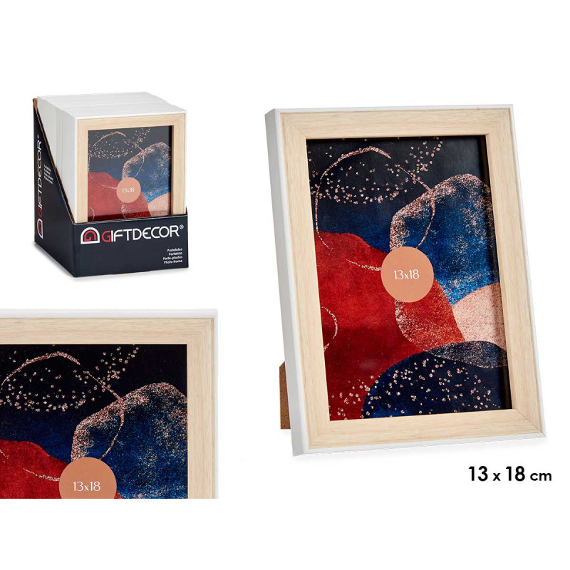 13X18CM WHITE WOOD PHOTOFRAME