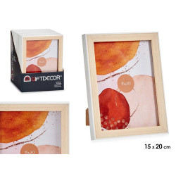 15X20CM WHITE WOOD PHOTOFRAME