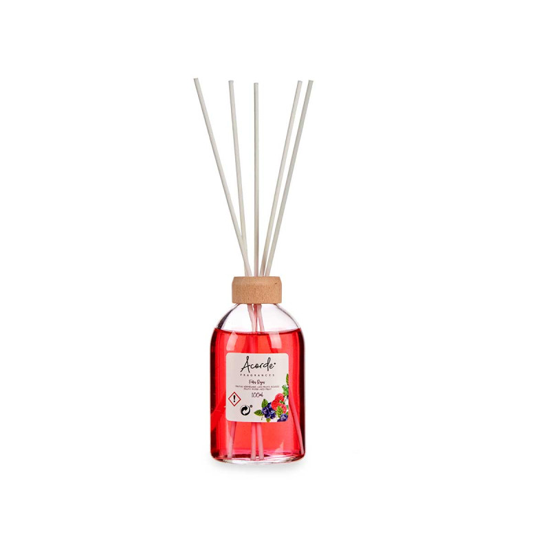 DIFUSOR 100ML COM STICKS FRUTOS VERMELHOS 