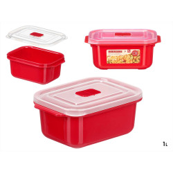 MARMITA VERMELHA MICROONDAS ABERTURA 1L