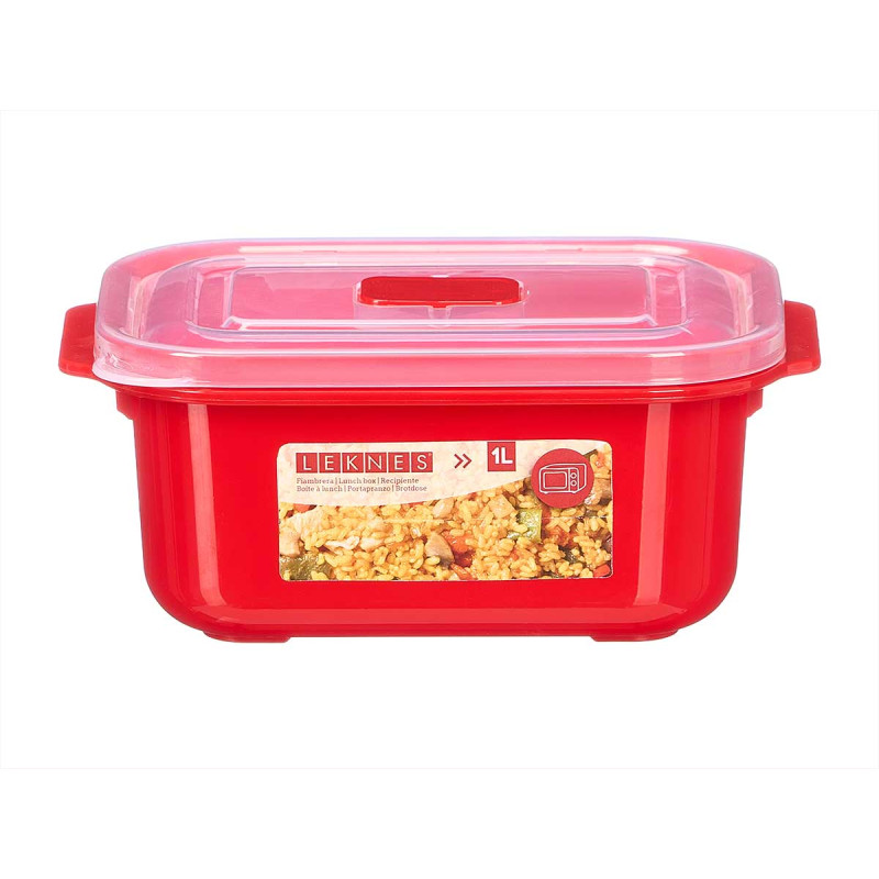 MARMITA VERMELHA MICROONDAS ABERTURA 1L