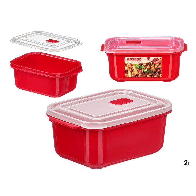 FIAMBRERA ROJA MICROONDAS APERTURA 2L