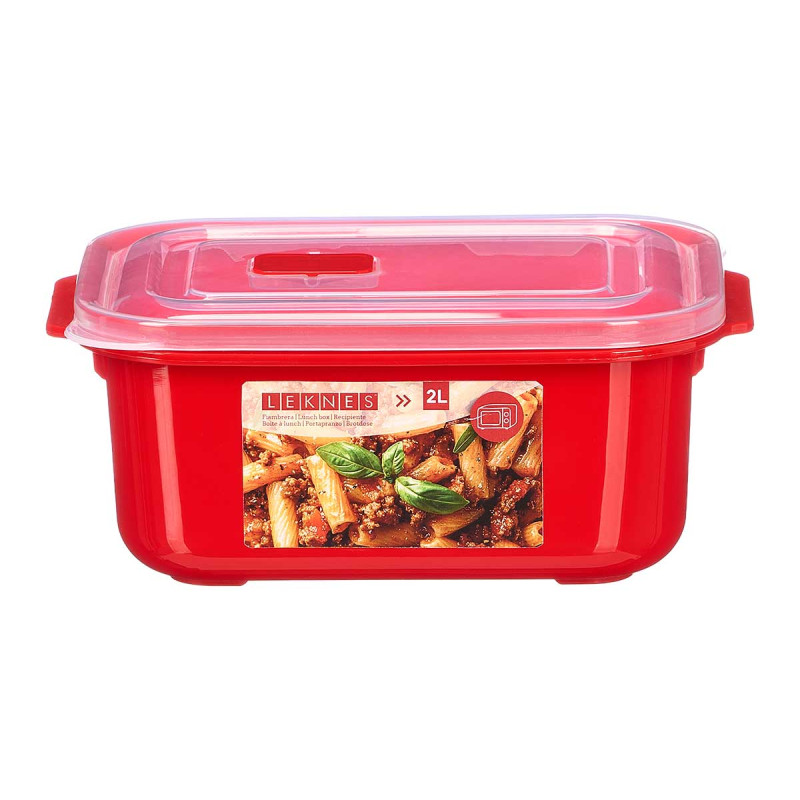 MARMITA VERMELHA MICROONDAS ABERTURA 2L