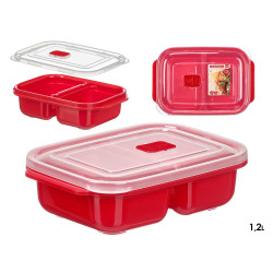 MARMITA VERMELHA MICROONDAS DIVISORIA ABERTURA 1,2