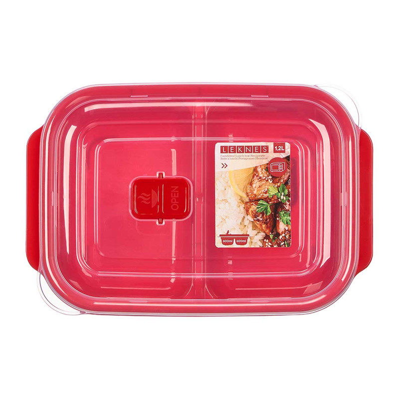 MARMITA VERMELHA MICROONDAS DIVISORIA ABERTURA 1,2