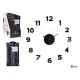 RELOGIO AUTOCOLANTE 35CM NUMEROS PRETO BRILHANTE