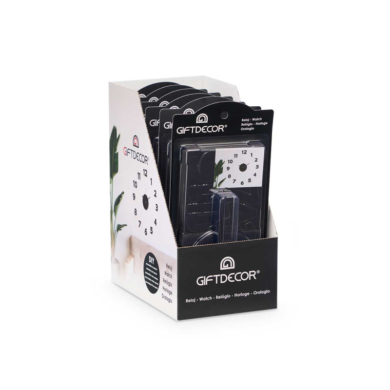 RELOGIO AUTOCOLANTE 35CM NUMEROS PRETO BRILHANTE