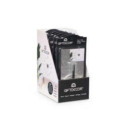 HORLOGE AUTOCOLLANT 35 CM NOMBRES ARGENT SATINÉ