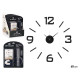 RELOJ PEGATINA 60 CM BRILLO NEGRO
