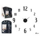 CLOCK STICKER 60 CM BLACK GLOSSY NUMBERS