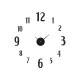 HORLOGE AUTOCOLLANT 60 CM NOMBRES NOIR BRILLANT 
