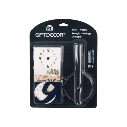 RELOJ PEGATINA 60 CM NUMEROS BRILLO NEGRO
