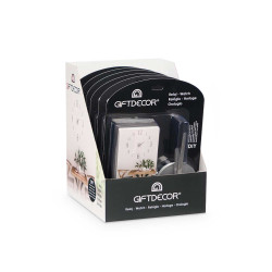 HORLOGE AUTOCOLLANT 60 CM NOMBRES ARGENT SATINÉ