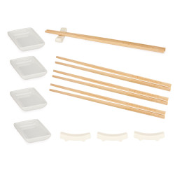 CONJUNTO PARA SUSHI BRANCO 12 PEÇAS 