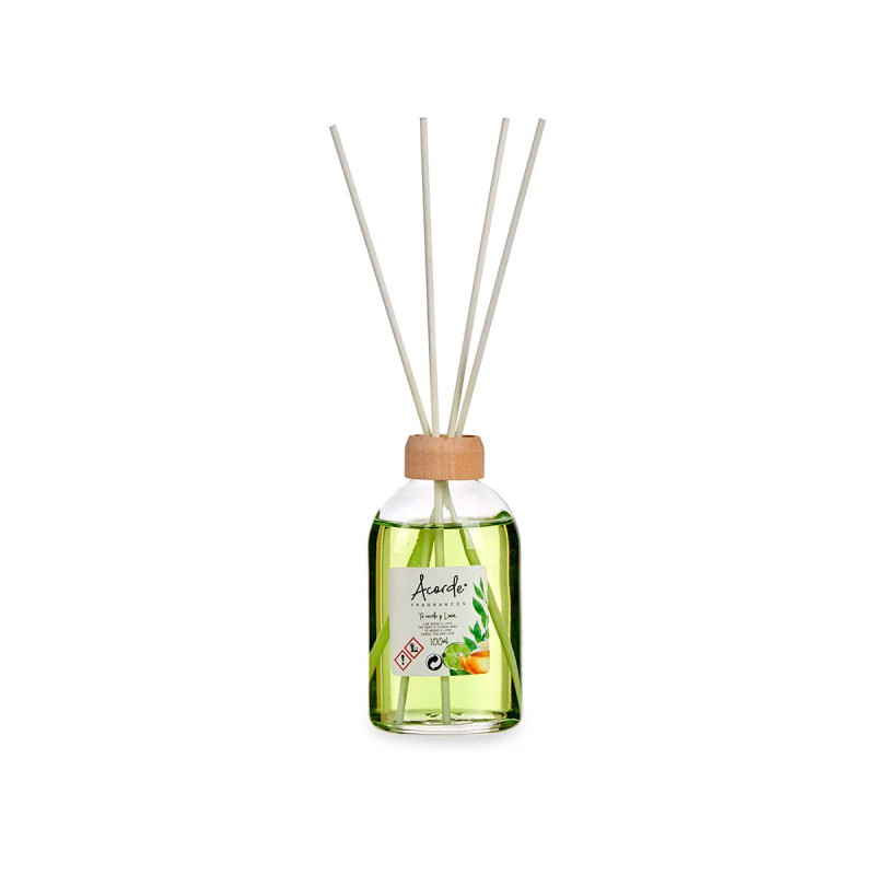 DIFUSOR 100ML COM STICKS VERDE LIMA 