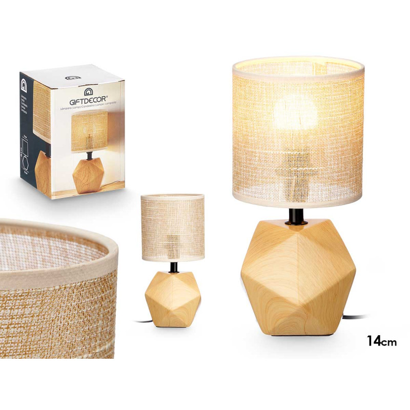 LAMPADA DA TAVOLO EFFETTO LEGNO PRISMA
