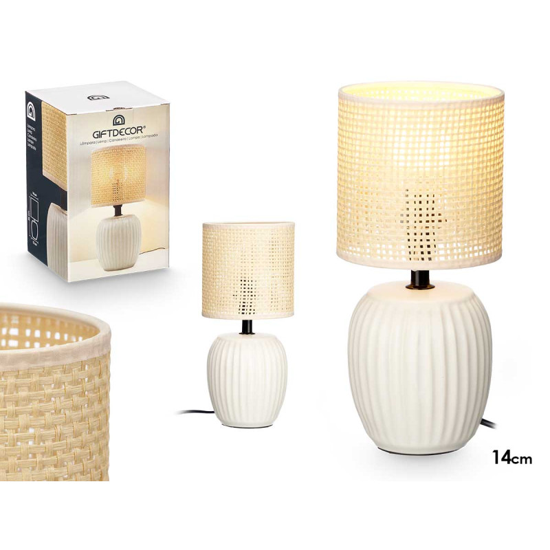 LAMPADA DA TAVOLO BIANCO ROTTO RIGHE