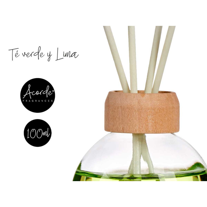 DIFUSOR 100ML COM STICKS VERDE LIMA 