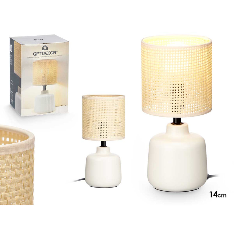LAMPE DE TABLE BLANCHE RONDE