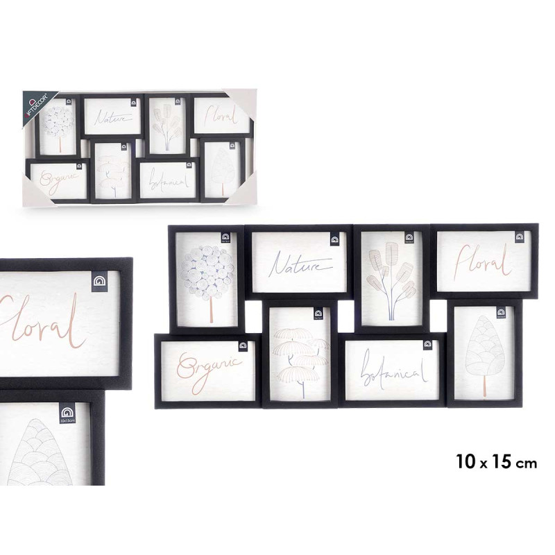 8 SPACES PHOTO FRAME 10X15 BLACK 