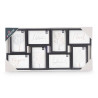 MOLDURA PARA 8 FOTOS 10X15CM PRETA