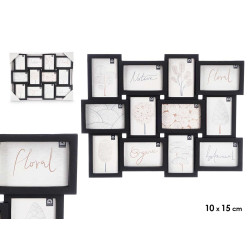 12 SPACES PHOTO FRAME 10X15 BLACK 