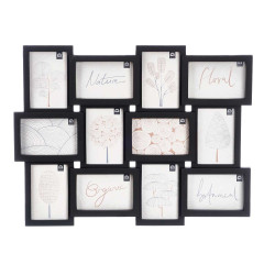 MOLDURA PARA 12 FOTOS 10X15CM PRETA