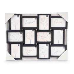 12 SPACES PHOTO FRAME 10X15 BLACK 